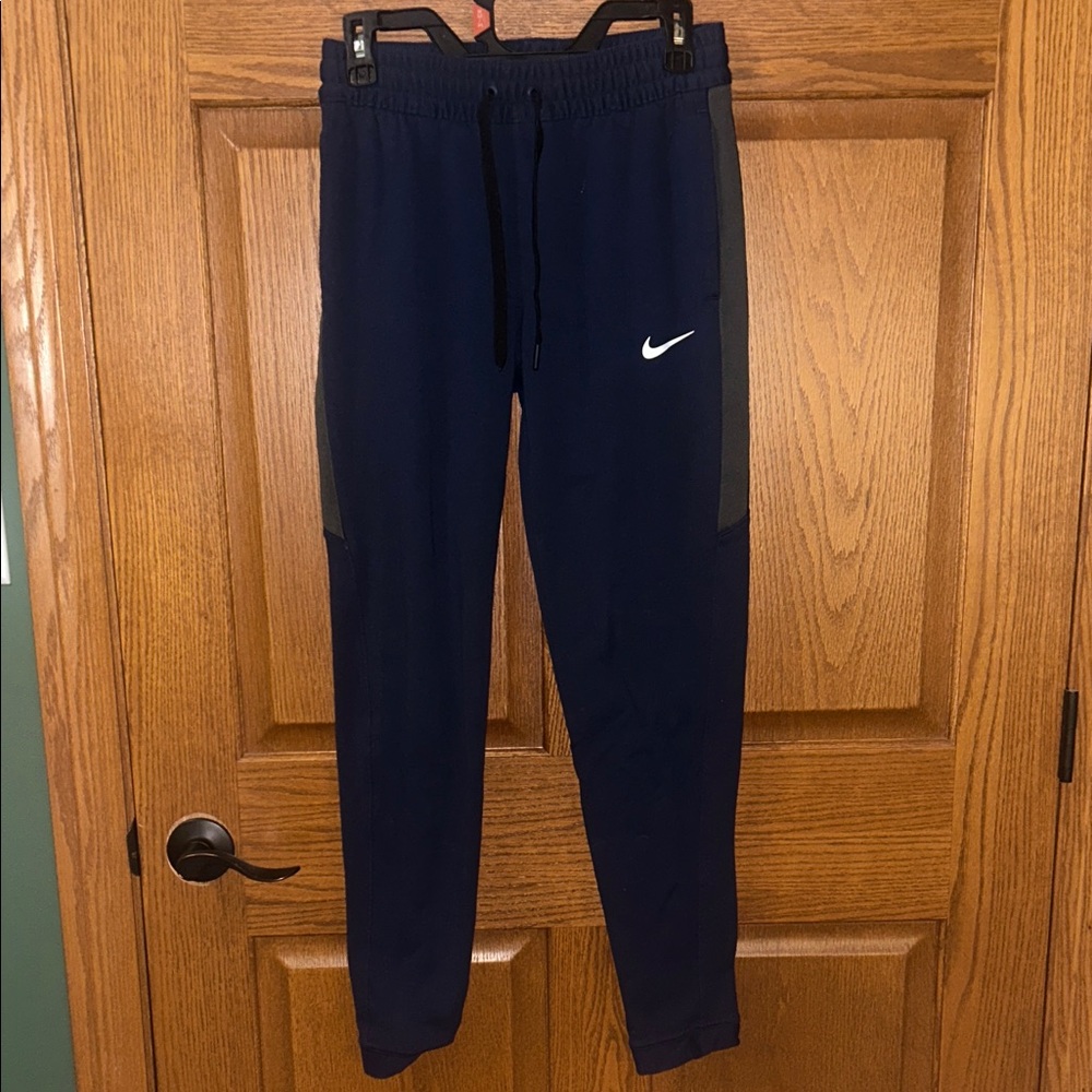 Nike Dark Blue Joggers with White Logo
